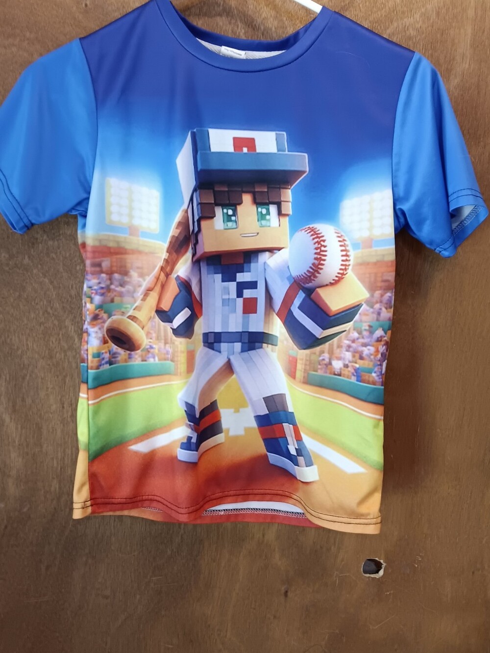 Blue Baseball Graphic Kids Tee